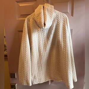 J Crew Cable Knit Cowl Neck Sweatshirt